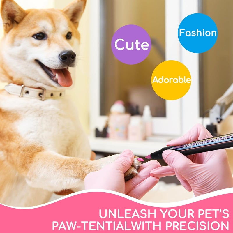 OLINGYOU Dog Nail Polish， Dog Nail Polish Pens Quick Dry-12 Colors, Pet Nail Polish Set for Dogs， DIY Dogs Puppy Nails, Dog Safe Nail Polish Non Toxic, Odorless, Easy to Applyt - Image 5